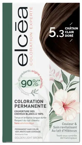 Elcéa Coloration Experte Permanente Coloration :5.3 Châtain Clair Doré