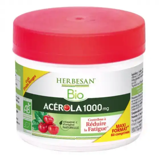 Herbesan acérola 1000 bio 60 comprimés