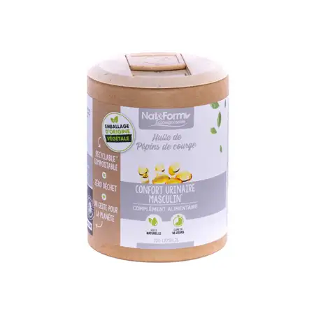 Nat & form huile de pépins de courge format éco 200 gélules