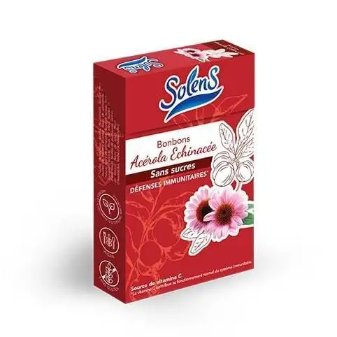 SOLENS Bonbons Acérola Echinacée Sans Sucre 50g
