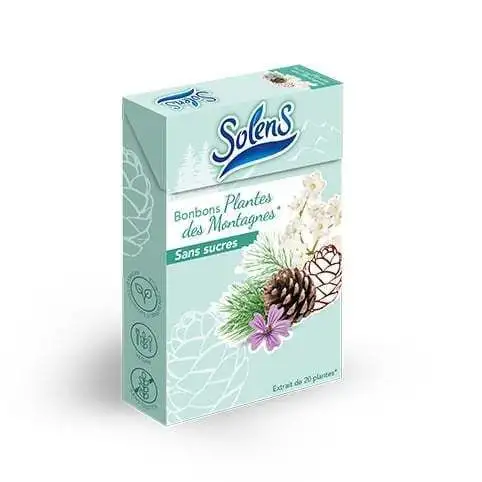 SOLENS Bonbons plantes des montagnes Sans Sucre 50g
