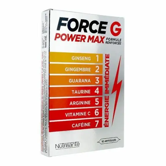 Force G Power Max 10 Ampoules Nutrisanté