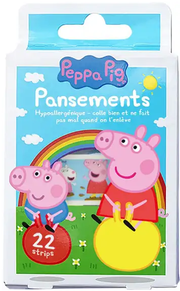 Peppa Pig Enfants Pansements, 4 Tailles, 16 Motifs