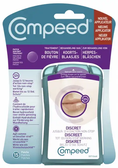 Compeed Patch Discret Traitant Bouton de Fièvre 15 Patchs