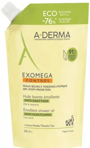 Aderma Exomega Control Hle Lavante Émolliente Anti-Grattage 500ml