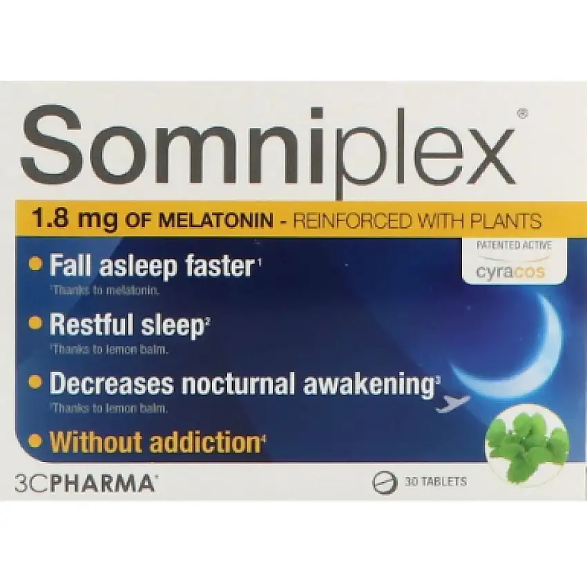 Somniplex - Mélatonine 1,9mg - 30 comprimés